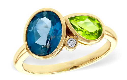 Peridot and Topaz Ring
