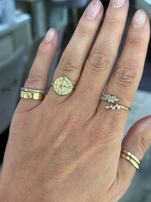 compass rose ring, compass rose jewelry