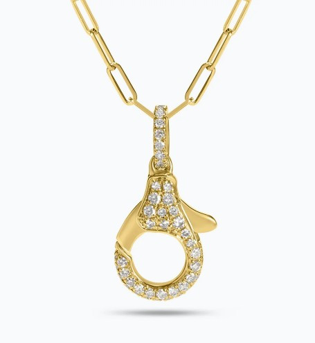 Pave Diamond Clasp Necklace