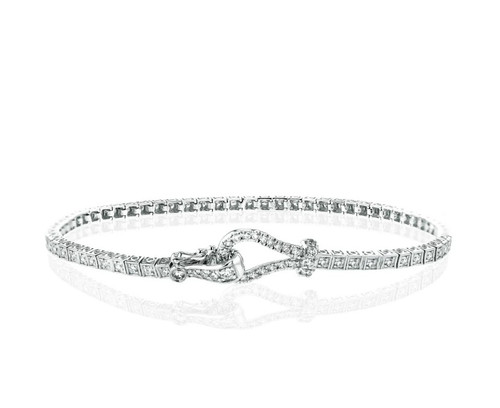1cttw Diamond "Buckle" Bracelet