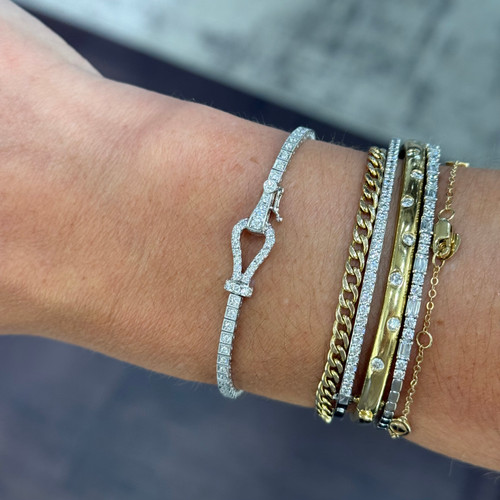 1cttw Diamond "Buckle" Bracelet