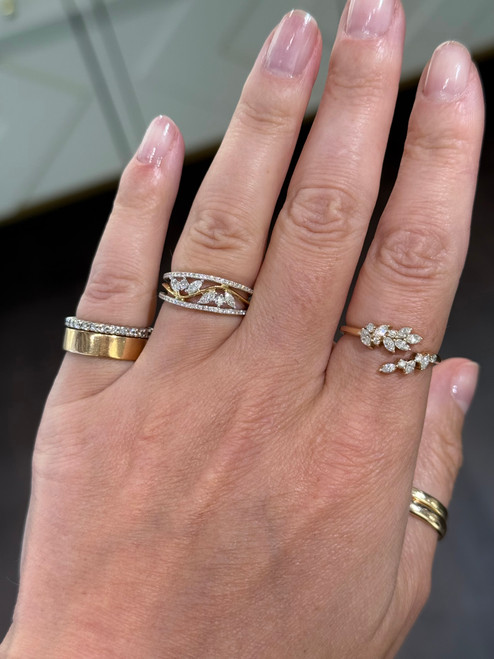 Woven Split Shank Diamond Ring