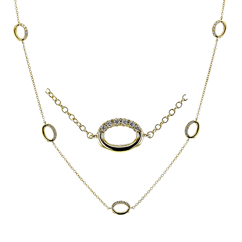 Oval Double-Sided Diamond Station Necklace