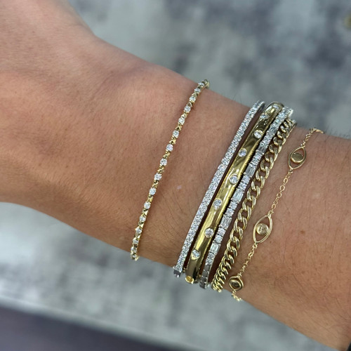 Geometric Diamond Flex Bracelet