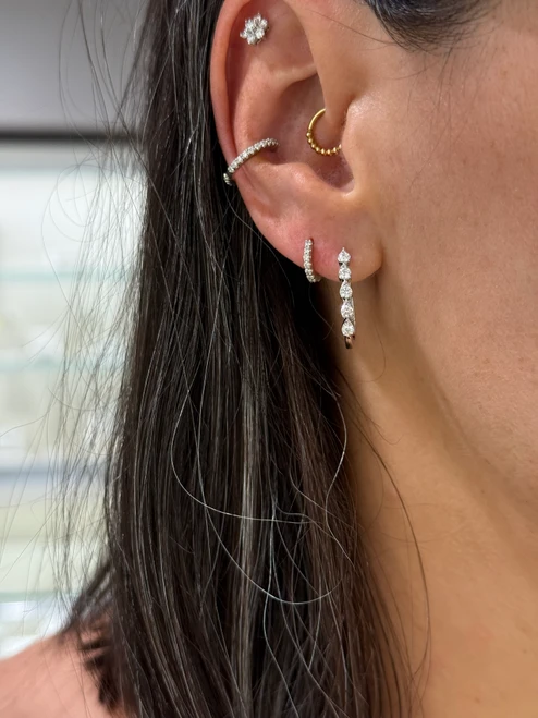 Small Teardrop Diamond Earrings