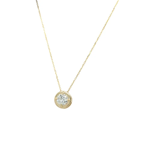 1ct Natural Diamond Button Pendant