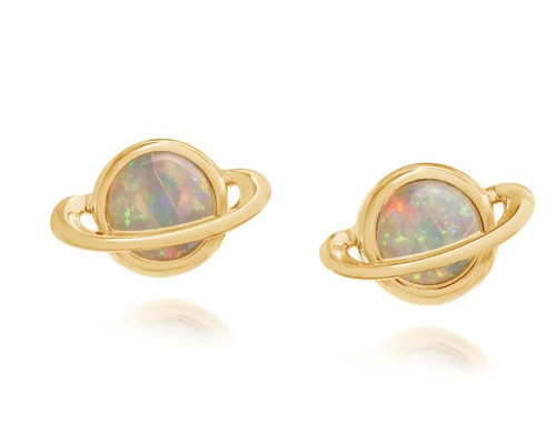 Australian Opal Saturn Studs