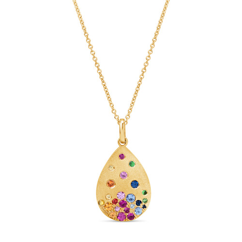 Confetti Tear Drop Pendant