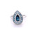 Pear Shaped Blue Topaz Ring