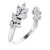 Open Diamond Leaf Ring