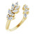 Open Diamond Leaf Ring