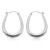 Large U-Shape Hoops- Sterling Silver