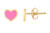 Children's Pink Heart Stud Earrings