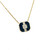 "Bella" Black Enamel Necklace