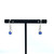 Bezel Set Sapphire Dangle Earrings