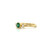 Bezel Set Emerald and Diamond Ring
