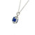 1.23cttw Sapphire and Diamond Halo Pendant