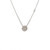 Pave Diamond Circle Pendant with Diamonds in the Chain