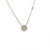 Pave Diamond Circle Pendant with Diamonds in the Chain