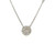 Pave Diamond Circle Pendant with Diamonds in the Chain