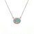 Opal and Diamond Pendant - White Gold