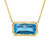 Elongated Cushion Shape Blue Topaz Pendant