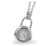 Padlock Necklace- White Gold