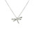 Mini Dragonfly Pendant- White Gold