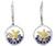 Starfish Dangle Earrings - Blue Sapphires