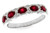 Five Stone Oval Ruby Band