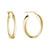 26mm Oval Twist Gold Plated Hoops