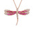 Pink Enamel Dragonfly Pendant
