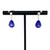 Tear-Drop Tanzanite Dangle Earrings