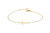 Sideways Cross Bracelet- Gold