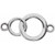 Interlocking Circles Connector Charm for Permanent Jewlery