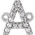 Diamond Initial Charm for Permanent Jewelry