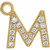 Diamond Initial Dangle Charm for Permanent Jewelry