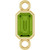 Emerald Shape Connector Charm for Permanent Jewelry- Natural Peridot