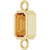 Emerald Shape Connector Charm for Permanent Jewelry- Natural  Citrine