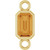 Emerald Shape Connector Charm for Permanent Jewelry- Natural  Citrine