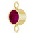 4mm Rhodolite Garnet Connector Charm for Permanent Jewelry