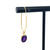 Amethyst Bezel Dangle Earrings