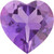 3x3mm Heart Amethyst