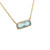 Elongated Blue Topaz Pendant