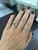 aquamarine ring, aquamarine and diamond ring, aquamarine halo ring