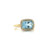 aquamarine ring, aquamarine and diamond ring, aquamarine halo ring