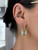 Emerald Cut Blue Topaz Earrings