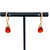 fire opal and diamond dangle earrings