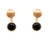 Black Spinel Moon Earrings