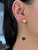 Black Spinel Moon Drop Earrings